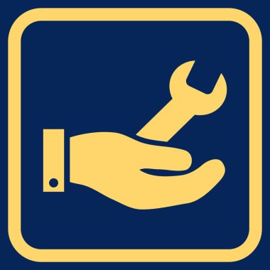 Onarım hizmeti vektör simgesi bir çerçeve içinde