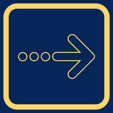 Doğru vektör simgesi bir çerçevede göndermek