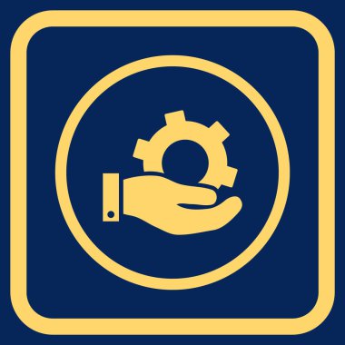 Hizmet vektör simgesi bir çerçeve içinde