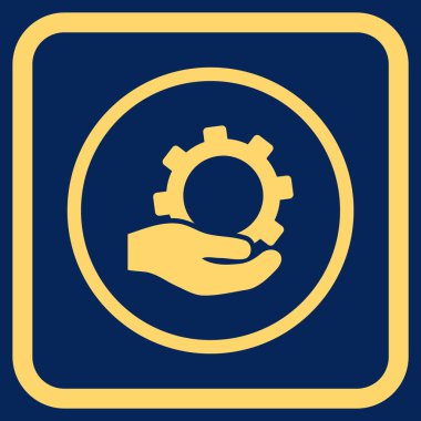 Hizmet vektör simgesi bir çerçeve içinde