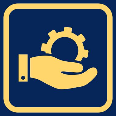 Hizmet vektör simgesi bir çerçeve içinde