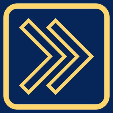 Üst karakter doğru vektör simgesi bir çerçeve içinde