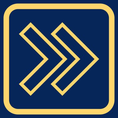 Üst karakter doğru vektör simgesi bir çerçeve içinde