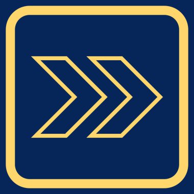 Üst karakter doğru vektör simgesi bir çerçeve içinde