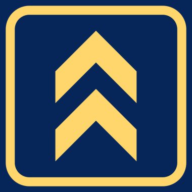 Vektör simgesi bir çerçeve içinde yukarı kayması