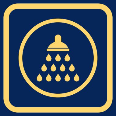 Duş vektör simgesi bir çerçeve içinde