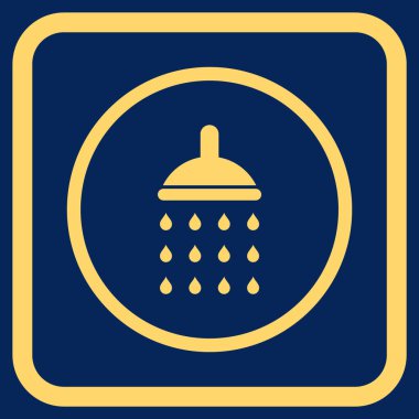 Duş vektör simgesi bir çerçeve içinde