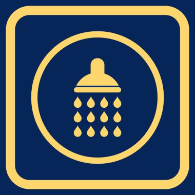 Duş vektör simgesi bir çerçeve içinde