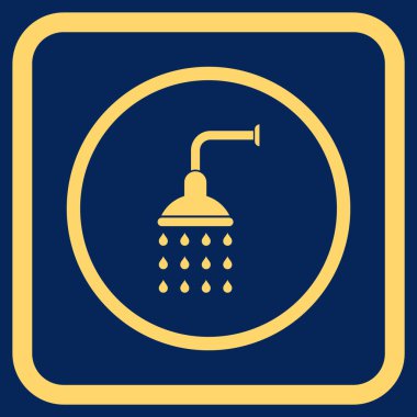 Duş vektör simgesi bir çerçeve içinde