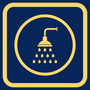 Duş vektör simgesi bir çerçeve içinde