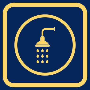 Duş vektör simgesi bir çerçeve içinde