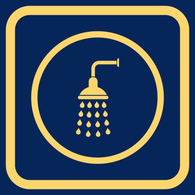 Duş vektör simgesi bir çerçeve içinde