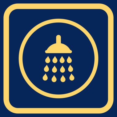Duş vektör simgesi bir çerçeve içinde