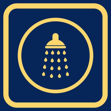 Duş vektör simgesi bir çerçeve içinde