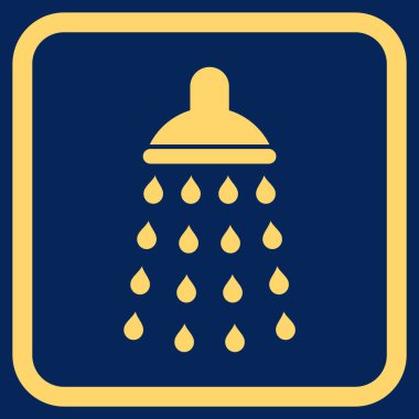 Duş vektör simgesi bir çerçeve içinde