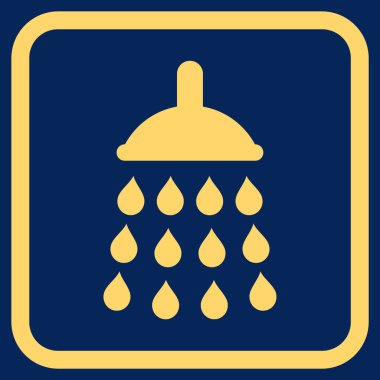 Duş vektör simgesi bir çerçeve içinde