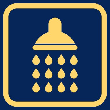 Duş vektör simgesi bir çerçeve içinde