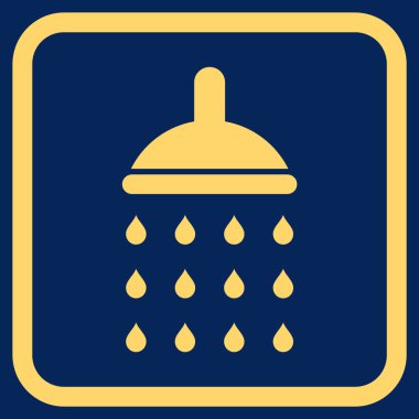 Duş vektör simgesi bir çerçeve içinde