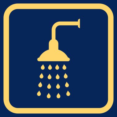 Duş vektör simgesi bir çerçeve içinde