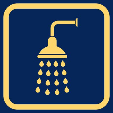 Duş vektör simgesi bir çerçeve içinde