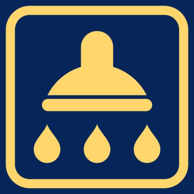 Duş vektör simgesi bir çerçeve içinde