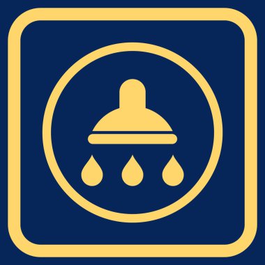 Duş vektör simgesi bir çerçeve içinde