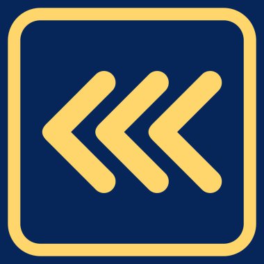 Ok ucu sol vektör simgesi bir çerçeve içinde üçlü