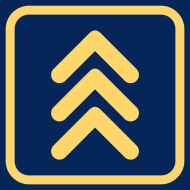 Vektör simgesi bir çerçeve içinde yukarı çift ok ucu