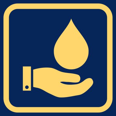 Su Servisi vektör simgesi bir çerçeve içinde