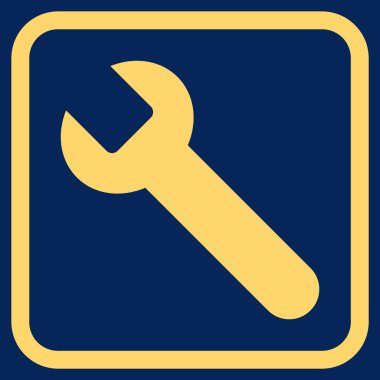 İngiliz anahtarı vektör simgesi bir çerçeve içinde