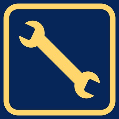 İngiliz anahtarı vektör simgesi bir çerçeve içinde