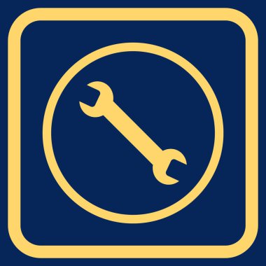 İngiliz anahtarı vektör simgesi bir çerçeve içinde