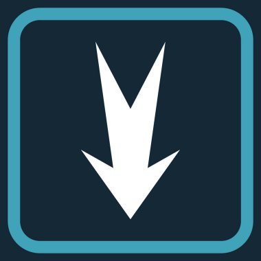 Vektör simgesi bir çerçeve içinde aşağı ok