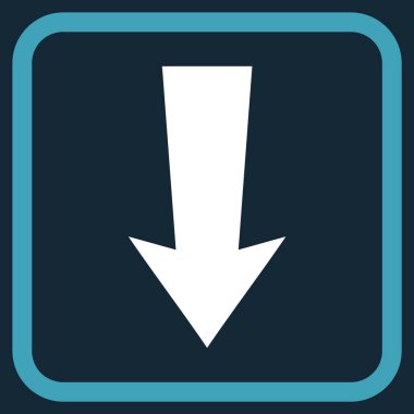 Vektör simgesi bir çerçeve içinde aşağı ok