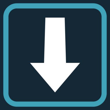 Vektör simgesi bir çerçeve içinde aşağı ok