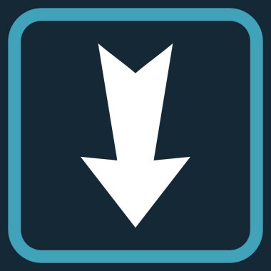 Vektör simgesi bir çerçeve içinde aşağı ok