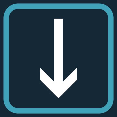 Vektör simgesi bir çerçeve içinde aşağı ok