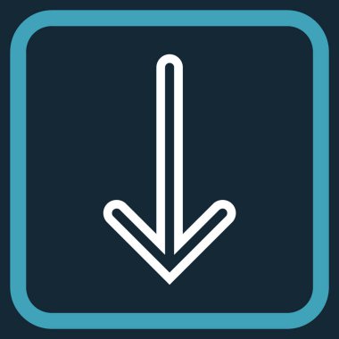 Vektör simgesi bir çerçeve içinde aşağı ok