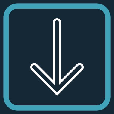 Vektör simgesi bir çerçeve içinde aşağı ok