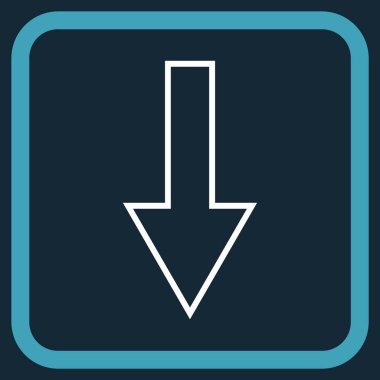 Vektör simgesi bir çerçeve içinde aşağı ok