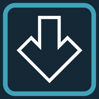 Vektör simgesi bir çerçeve içinde aşağı ok