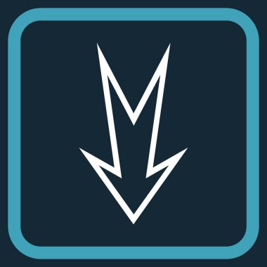 Vektör simgesi bir çerçeve içinde aşağı ok