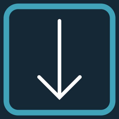 Vektör simgesi bir çerçeve içinde aşağı ok