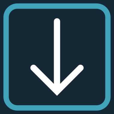 Vektör simgesi bir çerçeve içinde aşağı ok