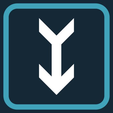 Vektör simgesi bir çerçeve içinde aşağı ok