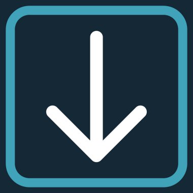 Vektör simgesi bir çerçeve içinde aşağı ok