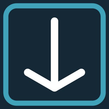 Vektör simgesi bir çerçeve içinde aşağı ok