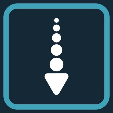 Vektör simgesi bir çerçeve içinde aşağı ok