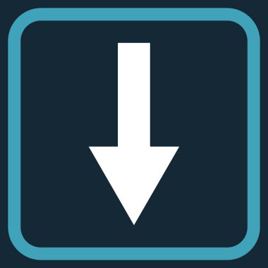 Vektör simgesi bir çerçeve içinde aşağı ok