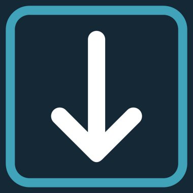 Vektör simgesi bir çerçeve içinde aşağı ok